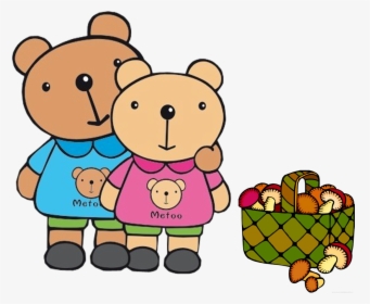 Cartoon Bear Png Download - Dessin Panier De Champignons, Transparent Png, Free Download