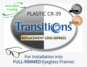 Single Vision Transitions Plastic Cr39 Prescription - Eyeglass Lenses, HD Png Download, Free Download