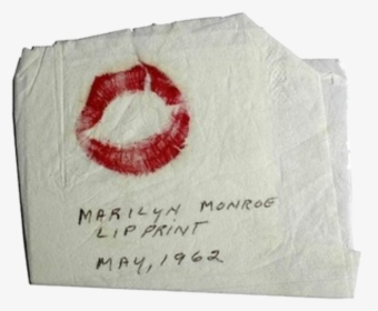 #napkin #marilynmonroe #famous #kiss #lips #loveletter - Marilyn Monroe Lipstick Print, HD Png Download, Free Download
