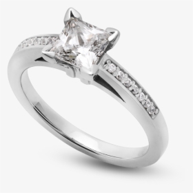 Standard View Of Egsr5 In White Metal - Pre-engagement Ring, HD Png Download, Free Download