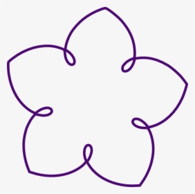 Purple Flower Shape Clip Art At Clker - Shape Of A Flower, HD Png Download, Free Download