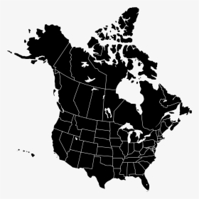 Art,silhouette,world - Map Of North America Png, Transparent Png, Free Download