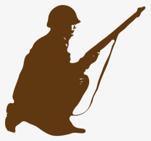 Soldier Silhouette Clip Art - Soldier, HD Png Download, Free Download