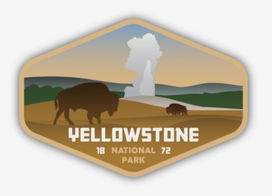 Yellowstone National Park Sticker - Yellowstone Sticker For Hydro Flask, HD Png Download, Free Download