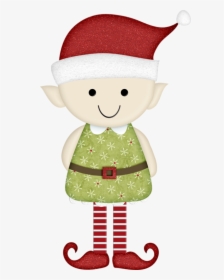 On Shelf Claus Elf Day Black Santa Clipart - Cartoon, HD Png Download, Free Download
