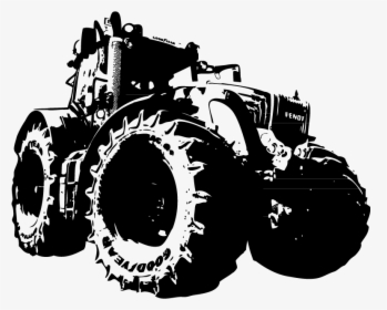 John Deere Fendt Tractor Wall Decal Case Ih - Fendt Black And White, HD Png Download, Free Download