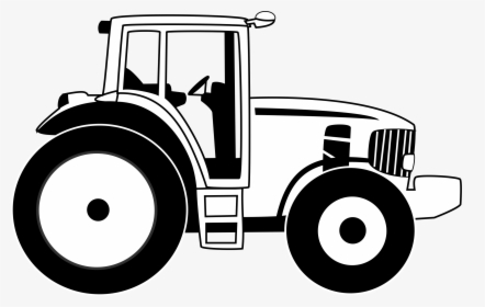Collection Of Free Tractor Drawing Farm Equipment Download - Tractor Clipart Black And White, HD Png Download, Free Download