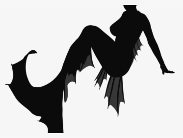 Swimming Clipart Shadow - Mermaid Silhouette Transparent, HD Png Download, Free Download