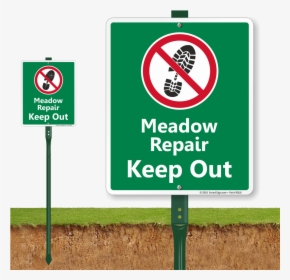Meadow Repair Keep Out Lawnboss Sign - No Mowing Sign, HD Png Download, Free Download