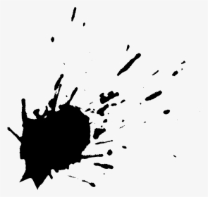 Splatter Film Paint Black And White - Paint Splatter High Res, HD Png Download, Free Download