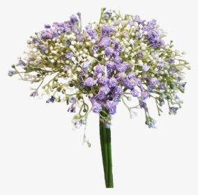 Clip Art Flower Png For - Purple Flowers Bouquet Baby's Breath, Transparent Png, Free Download