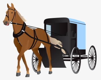 Horse And Buggy Carriage Clip Art - Horse And Cart Clipart, HD Png Download, Free Download