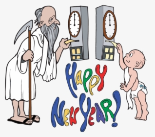 Father Time New Year Clip Art, HD Png Download, Free Download