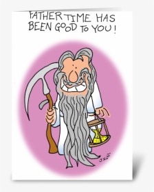 Father Time Greeting Card - Cartoon, HD Png Download, Free Download