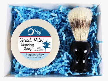 O My Goat Milk Shaving Soap Gift Box With Brush - Shave Brush, HD Png Download, Free Download
