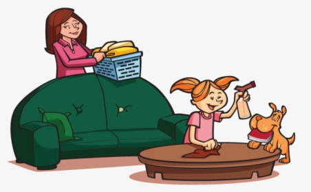 Helping Mom With Chores, HD Png Download, Free Download