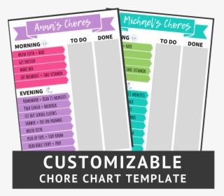 Printable Customizable Chore Chart Template, HD Png Download, Free Download