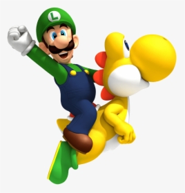 Luigi Yellow Yoshi - New Super Mario Bros Wii, HD Png Download, Free Download
