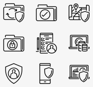 Data Protection - Content Icons, HD Png Download, Free Download
