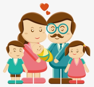 Transparent Parent And Child Clipart - Father And Mother Clipart, HD Png Download, Free Download