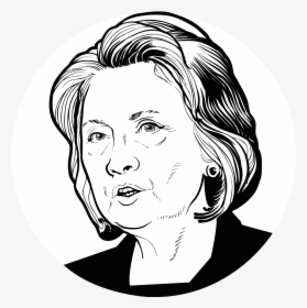 Transparent Hillary Clinton Clipart - Hillary Clinton Black And White Drawing, HD Png Download, Free Download