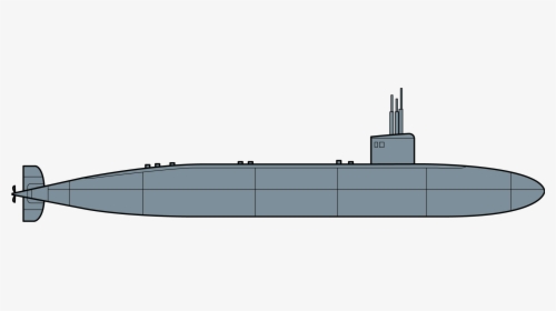 Tomahawk Missiles, Vls Tubes , Mk48 Torpedoes, Four - Los Angeles Class Submarine Profile, HD Png Download, Free Download