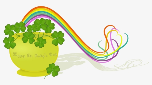 Hd Rainbow Clip St Patricks Day - March Rainbow Pot Of Gold, HD Png Download, Free Download