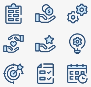 Essential Set - Monochrome Blue Icon, HD Png Download, Free Download