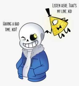 “sans & Bill Cipher - Sans And Bill Cipher, HD Png Download, Free Download