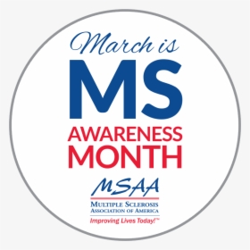 Ms Awareness Month 2016 Updated Png - Circle, Transparent Png, Free Download