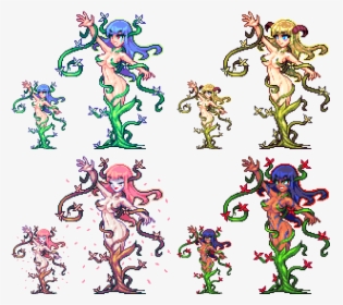 Mandrake Monstergirl - Pixel Art Monster Girl, HD Png Download, Free Download