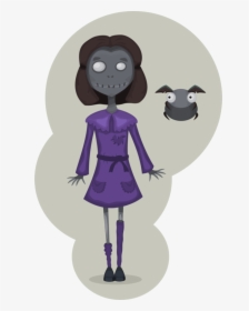 Art,purple,fictional Character - Png Scared Cartoon Girl Transparent, Png Download, Free Download