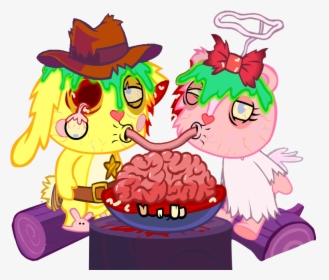 Dessin Animé Happy Tree Friends - Brain Happy Tree Friends, HD Png Download, Free Download