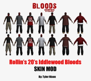 W0gmgnj - Bloods Skin Gta Sa, HD Png Download, Free Download