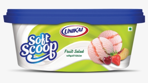 Soft Scoop Fruit Salad - Unikai Soft Scoop Ice Cream, HD Png Download, Free Download