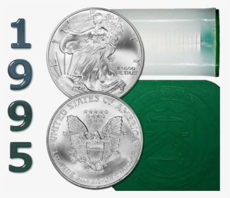 1995 American Silver Eagle Mint Rolls Of 20 On Special - 1987 Silver Eagle Roll, HD Png Download, Free Download