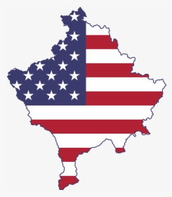 American Flag Heart Png - Kosovo And America Flag, Transparent Png, Free Download
