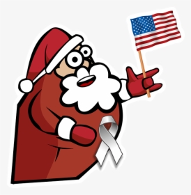 Santa, Xmas, Man, Person, Usa, Flag, Colonization - American Flag Funny Clipart, HD Png Download, Free Download
