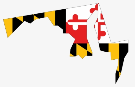 Maryland State With Flag, HD Png Download, Free Download