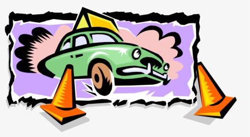 Vector Illustration Of Driver"s Ed Driving School Automobile - Drivers Ed Clip Art Png, Transparent Png, Free Download