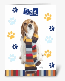 Father"s Day Beagle Greeting Card - Dog Catches Something, HD Png Download, Free Download