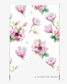Transparent Magnolia Png - Flower Bunting Template Free, Png Download, Free Download