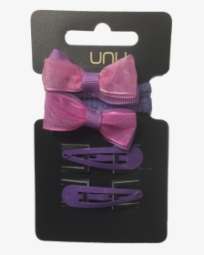 Unu Snap Clips & Purple Bow Hair Elastics - Cosmetics, HD Png Download, Free Download