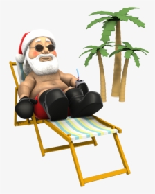 From Both Ends Of The Bench - Santa Claus Beach Png, Transparent Png, Free Download