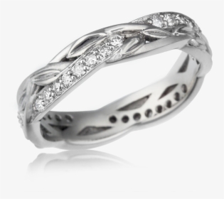 Woven Vine Diamond Wedding Band - Engagement Ring, HD Png Download, Free Download