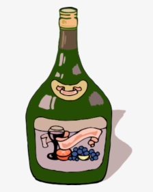 Vector Clip Art - Animated Bottle Of Wine, HD Png Download, Free Download