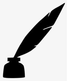 Poetry Clipart Feather - Quill And Ink Silhouette, HD Png Download, Free Download