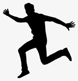 Silhouette, Jump, Youth, Excited, Happy, Celebrating - Stock Photo Jumping Man, HD Png Download, Free Download