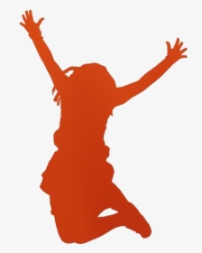 Female Jumping Png Transparent Images - Happy Girl Silhouette Png, Png Download, Free Download