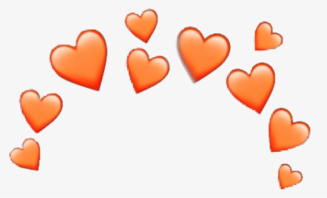 #orange #heart #crown #heartcrown #sticker #random - Purple Heart Emojis Transparent, HD Png Download, Free Download